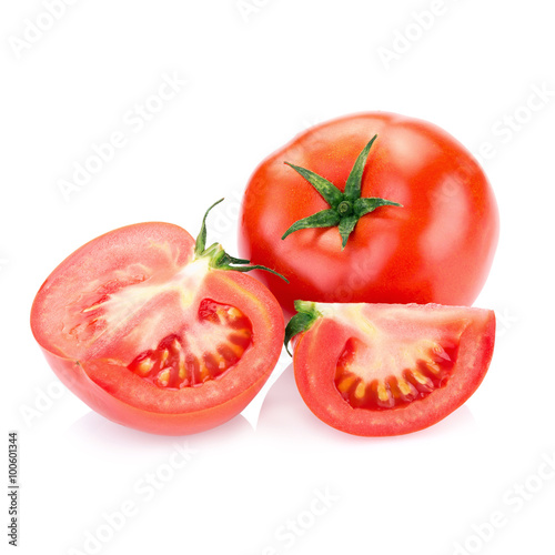 Red Tomatoes on white background