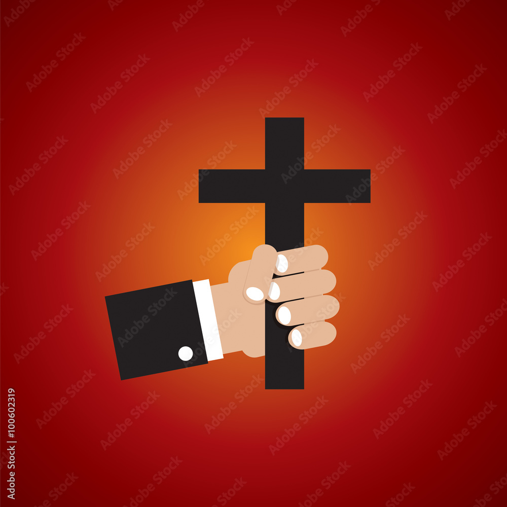 Obraz premium Crucifix Vector Illustration.