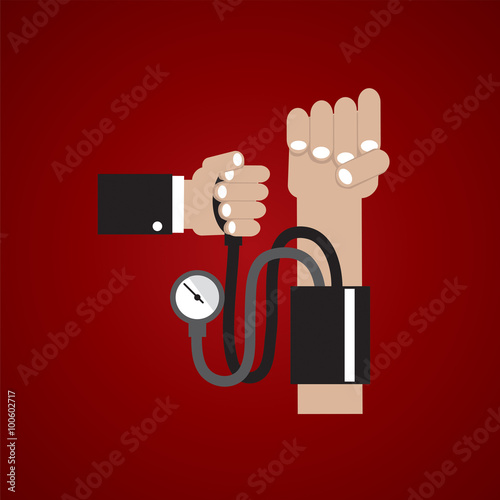 Blood Pressure Vector Illustration.