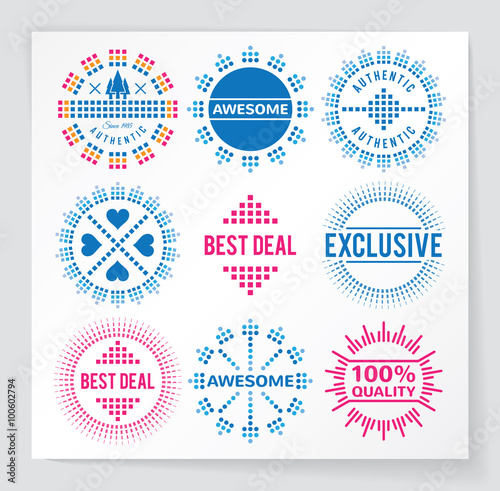 Set of modern promo elements. EPS10.