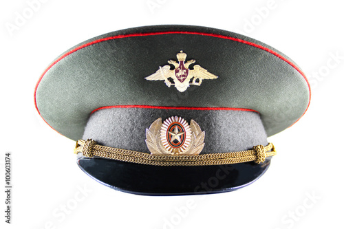 Russian Military Officer Cap isolated on white background