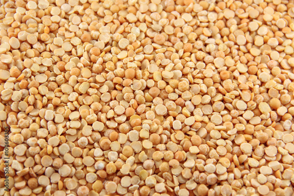 Dried pea (Pisum sativum) closeup flat food background Dried pea (Pisum sativum) closeup flat food background