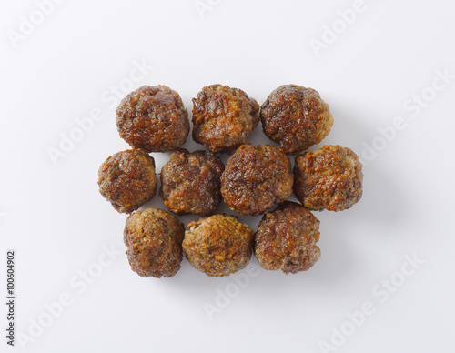 small pan fried meat balls