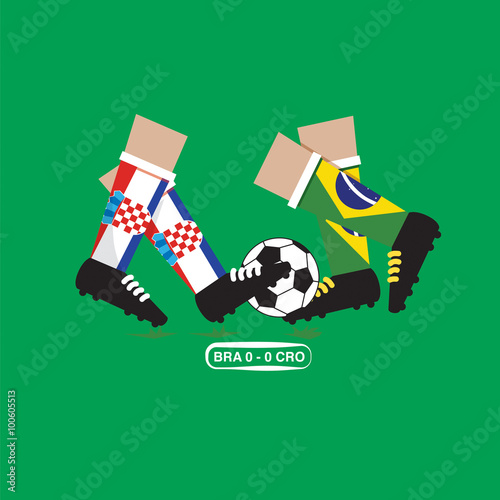 Football Match Vector Illustration.