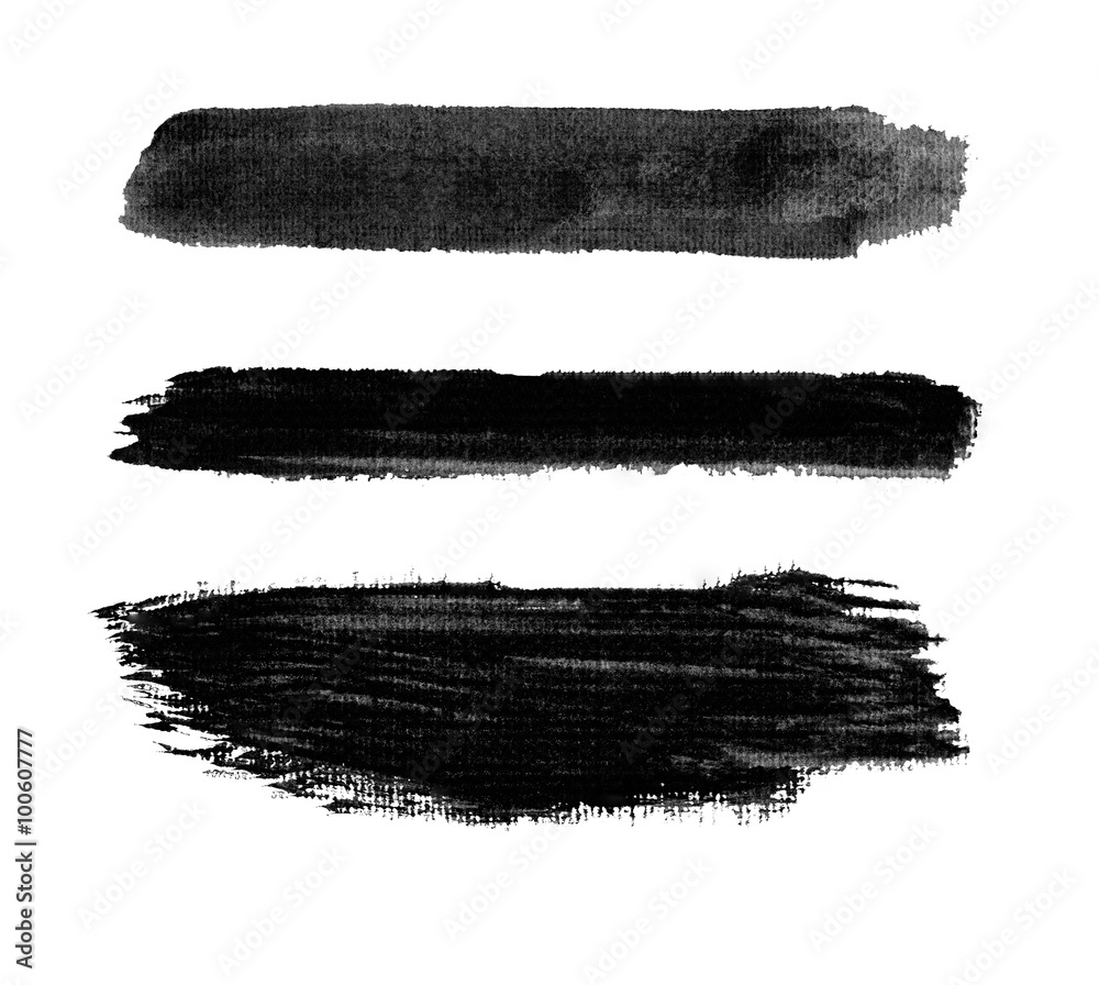 Fototapeta premium Watercolor strokes isolated.