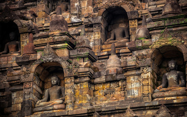 Ingelijste posters Indonesië Boeddhistische Borobudur tempel Yogyakarta  © akedesign
