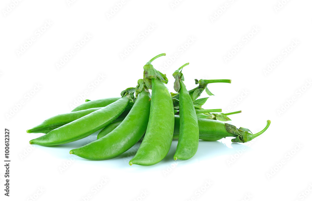 Snow peas isolated on white background Snow peas isolated on white background