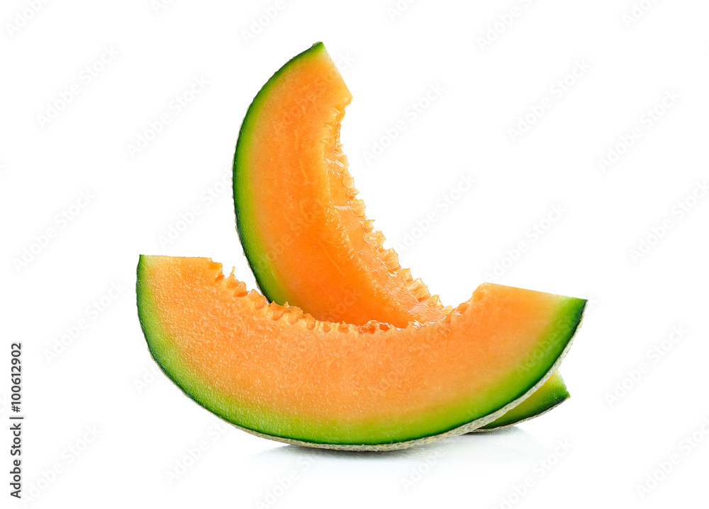 cantaloupe melon isolated on white background cantaloupe melon isolated on white background