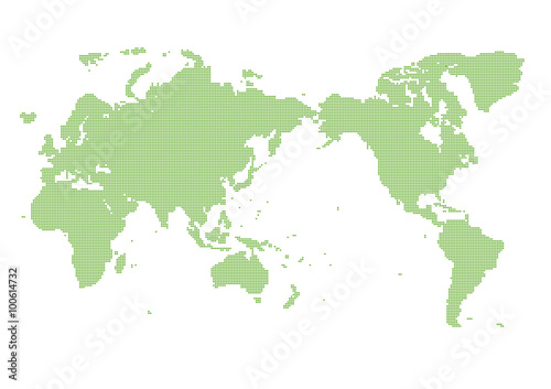 ハート模様を並べた世界地図