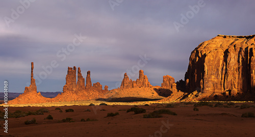 Sunset in Monument Valley Navajo Reservation