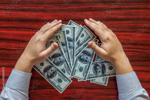 Grabbing money