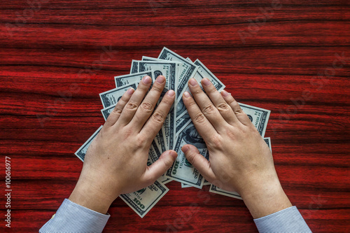 Grabbing money