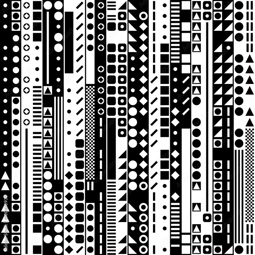 Seamless Circle, Square and Triangle Pattern Seamless Circle, Square and Triangle Pattern