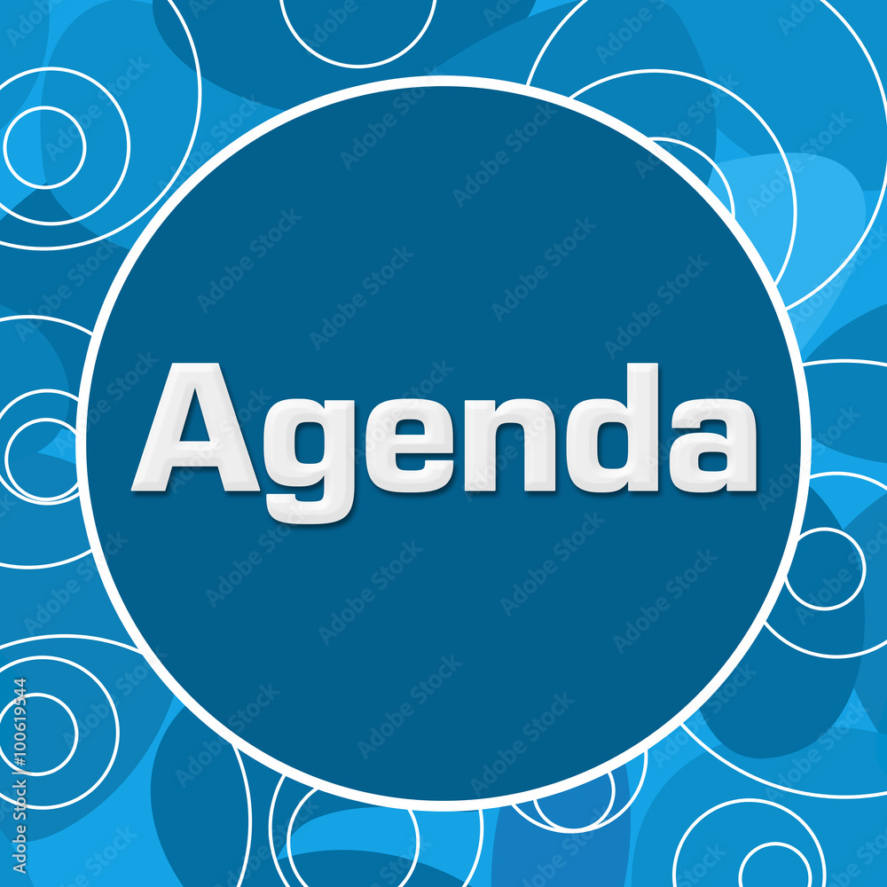 Agenda Random Blue Rings Circle Agenda Random Blue Rings Circle