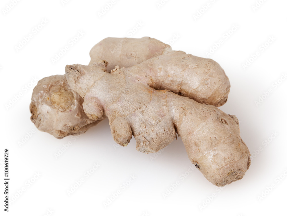 Ginger isolated on white background with clipping path