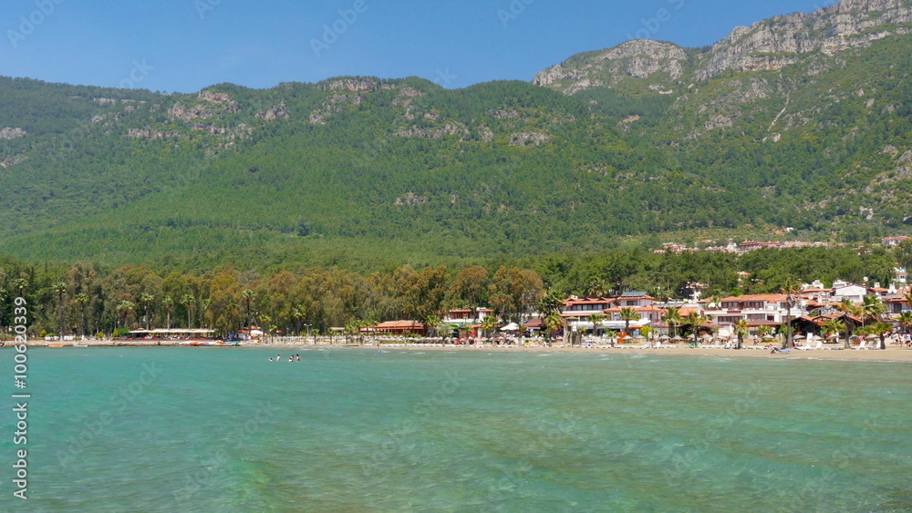 Akyaka, Turkey, beach, sunbed, Daily life Summer Travel Destination Akyaka, Turkey, beach, sunbed, Daily life Summer Travel Destination