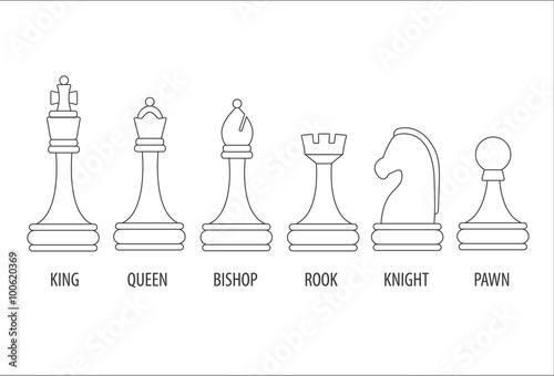 Set of chess pieces