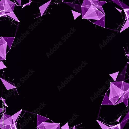 Abstract digital background with cybernetic particles