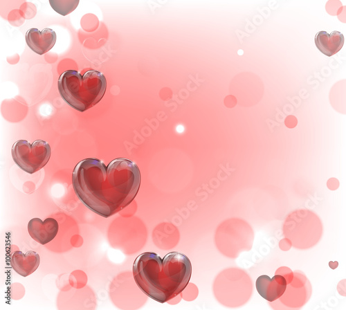 Valentines Day Hearts Backg...