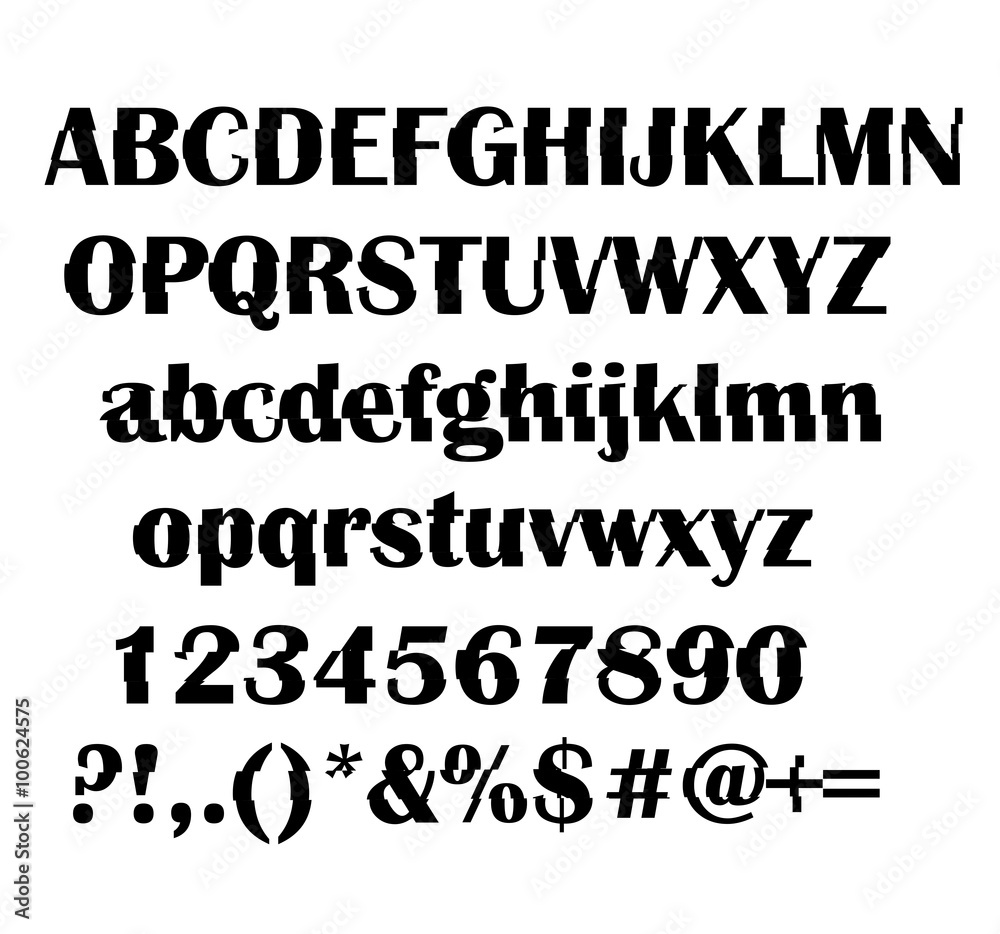Obraz premium Shift alphabet vector