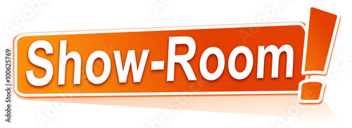 show-room sur étiquette orange