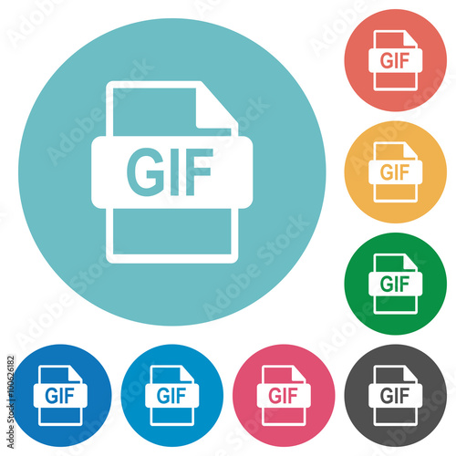 Flat GIF file format icons