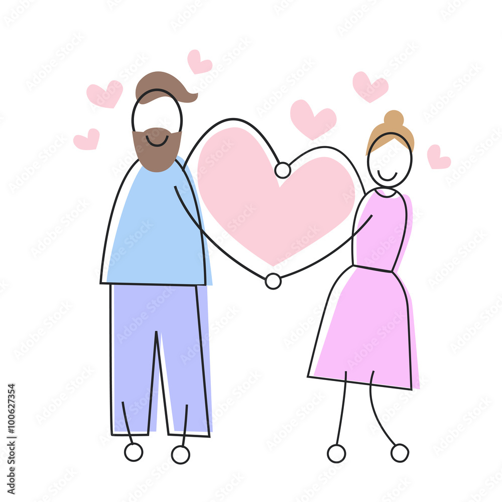Couple Love Embrace Heart Shape Valentine Couple Love Embrace Heart Shape Valentine