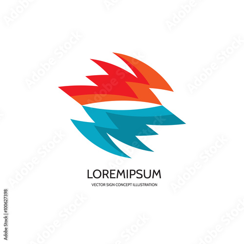 Free Download Abstract vector logo - concept illustration. Alternative abstract sign. Agressive sign. Tattoo sign. Vector logo template. Design element. - GFXLoad