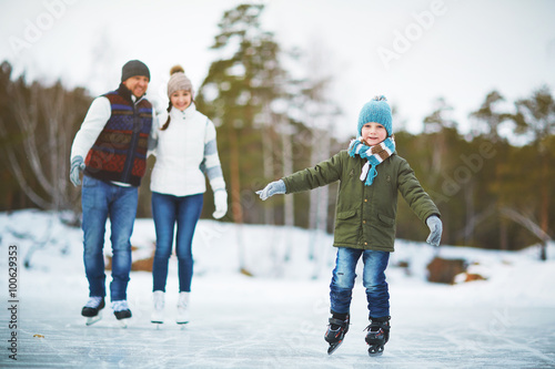 Skating with parents