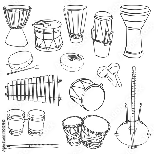 African traditional musical instruments