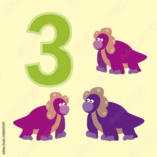 Number three. Three dinosaur  Protoceratops  .