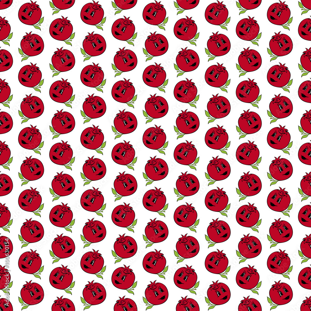 Red pomegranate seamless pattern Red pomegranate seamless pattern