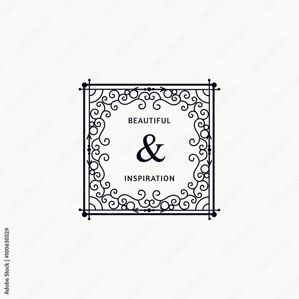 Monogram luxury frame Monogram luxury frame