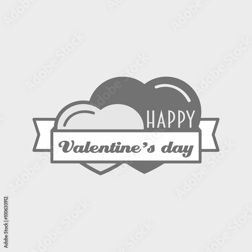 Valentines day greeting card, label, badge, symbol, logo concept