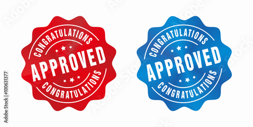 Vector Congratulations Approved Badge