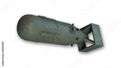 Φωτογραφία Atomic Bomb, A-bomb isolated on white background