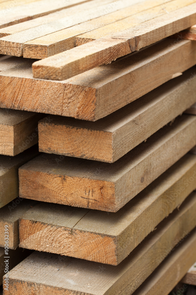 Board Wood in stacks. Board Wood in stacks.