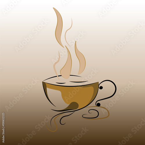 Coffee cup icon. Vector