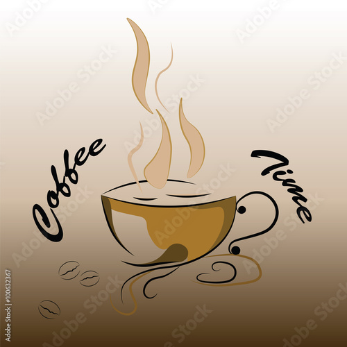 Coffee cup icon. Vector