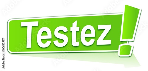 testez sur étiquette verte