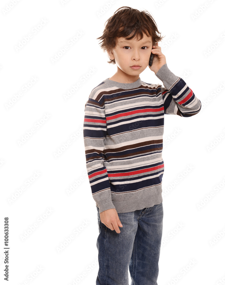 young asian boy on white background young asian boy on white background