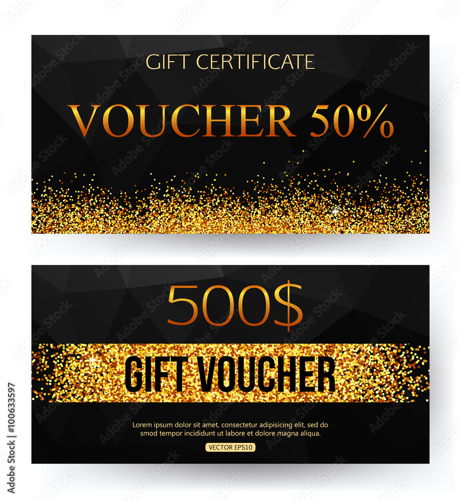 Gift Voucher Template Gift Voucher Voucher Vector Voucher Background 