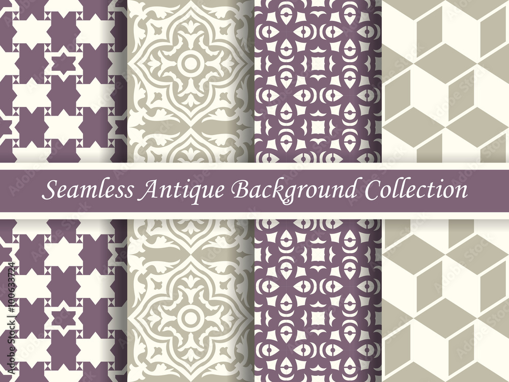 Antique seamless background collection_49
