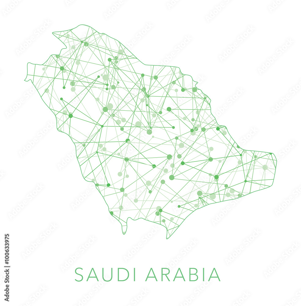 Saudi Arabia dotted texture country vector