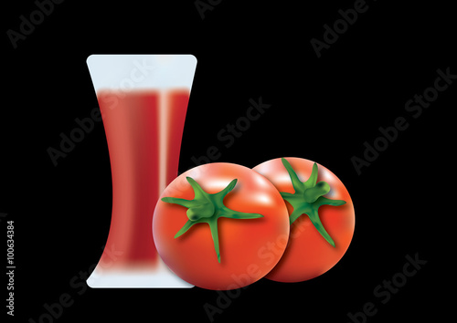 Tomato juice with tomatoes