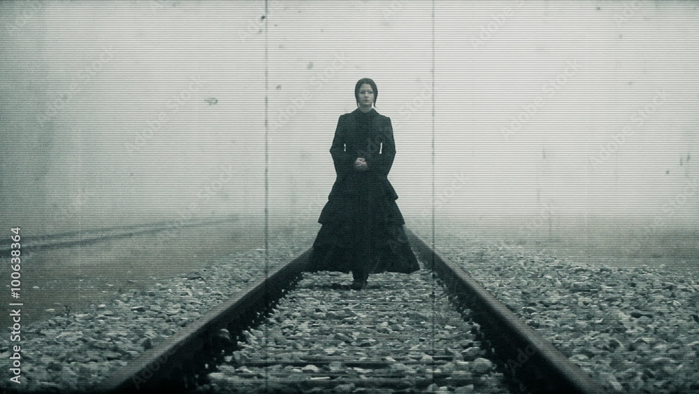 Horror scene of a scary woman