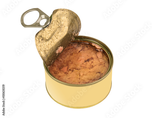 open tin of tuna