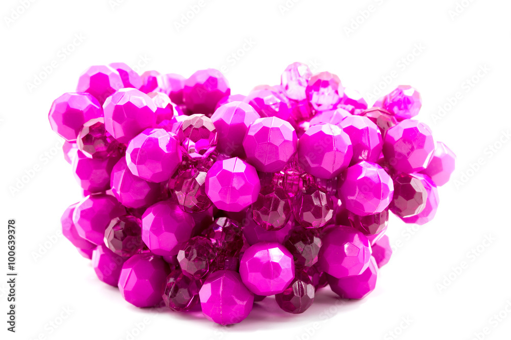 purple plastic bead jewelry