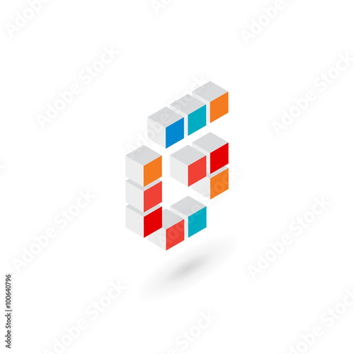 3d cube letter G logo icon design template elements