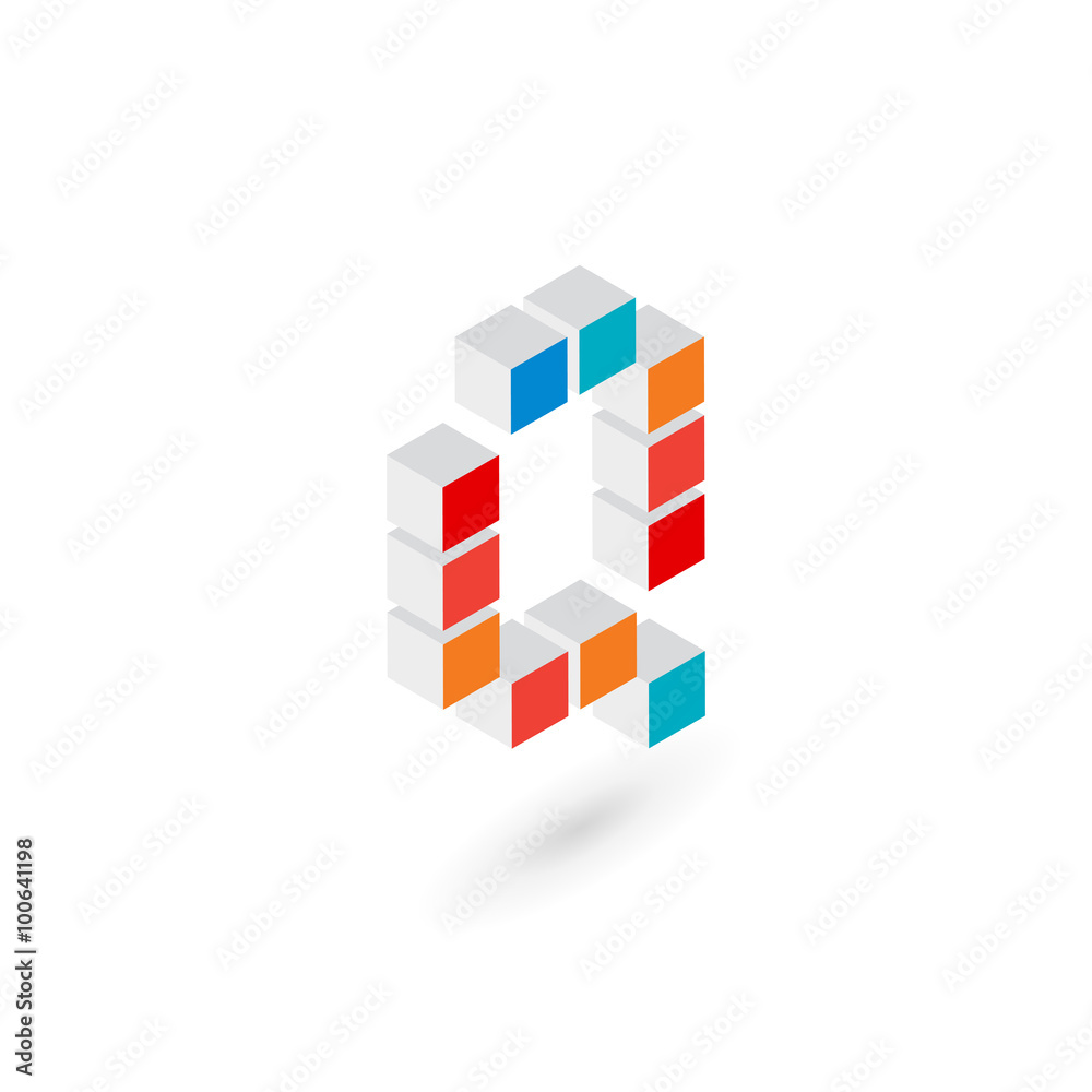 3d cube letter Q logo icon design template elements 3d cube letter Q logo icon design template elements